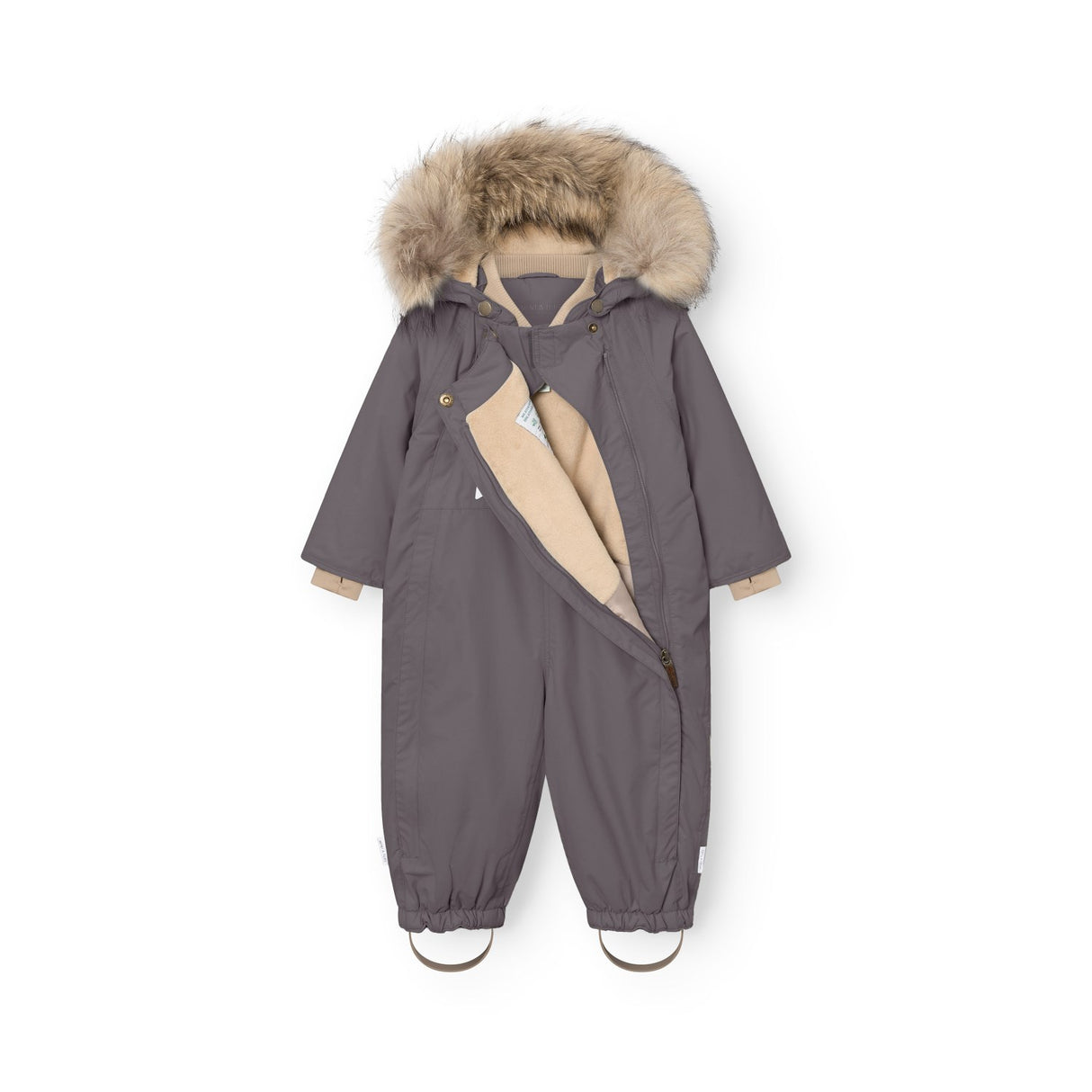 Mini A Ture Plum Kitten Matwisti Fleece Lined Snowsuit Fur. Grs