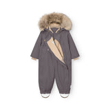 Mini A Ture Plum Kitten Matwisti Fleece Lined Snowsuit Fur. Grs
