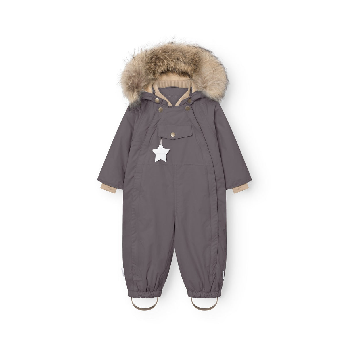 Mini A Ture Plum Kitten Matwisti Fleece Lined Snowsuit Fur. Grs