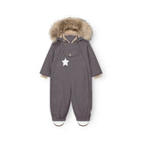 Mini A Ture Plum Kitten Matwisti Fleece Lined Snowsuit Fur. Grs