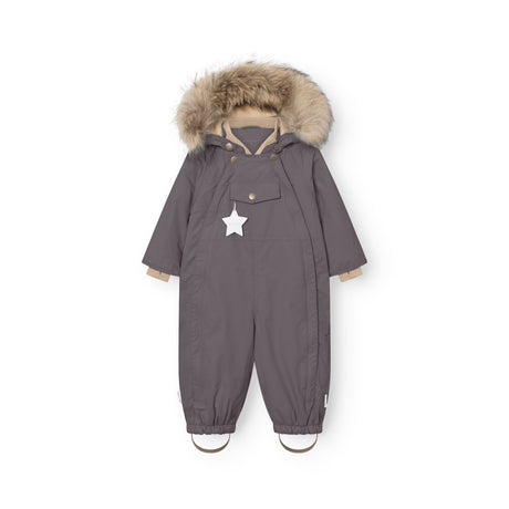 Mini A Ture Plum Kitten Matwisti Fleece Lined Snowsuit Fur. Grs