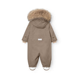 Mini A Ture Grey Brown Matwisti Fleece Lined Snowsuit Fur. Grs