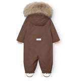 Mini A Ture Chestnut Brown Matwisti Fleece Lined Snowsuit Fur. Grs
