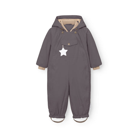 Mini A Ture Plum Kitten Matwisti Fleece Lined Snowsuit. Grs