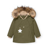 Mini A Ture Kalamata Green Matwang Fleece Lined Winter Jacket Fur. Grs