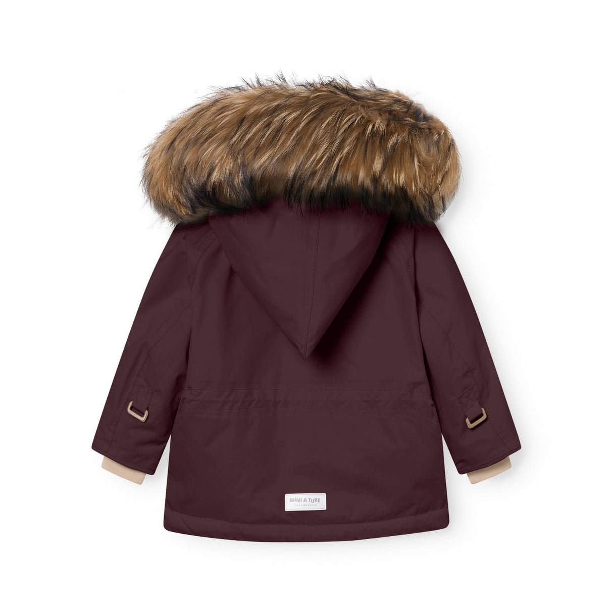 Mini A Ture Fudge Aubergine Matwang Fleece Lined Winter Jacket Fur. Grs