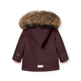 Mini A Ture Fudge Aubergine Matwang Fleece Lined Winter Jacket Fur. Grs