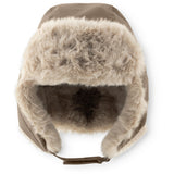 Mini A Ture Grey Brown Matcrister Teddy Lined Winter Hood