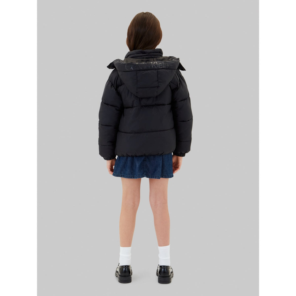 Calvin Klein Pvh Black-Black Minime Ck Short Hd Puffer Jacket