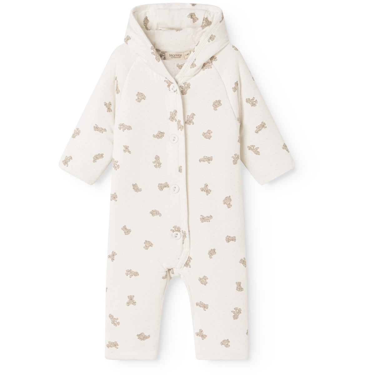 MarMar New Born Modal Smooth Print Teddybears Rexa Onesie