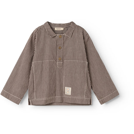 MarMar Soft Denim Dark Brownie Stripe Tovan Shirt