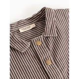 MarMar Soft Denim Dark Brownie Stripe Tovan Shirt