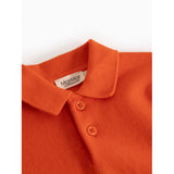 MarMar Cotton Knit Plain Grapefruit Teno Polo Knitted Blouse