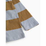 MarMar Cotton Jersey Monsoon Blue Stripe Tad Polo LS Blouse