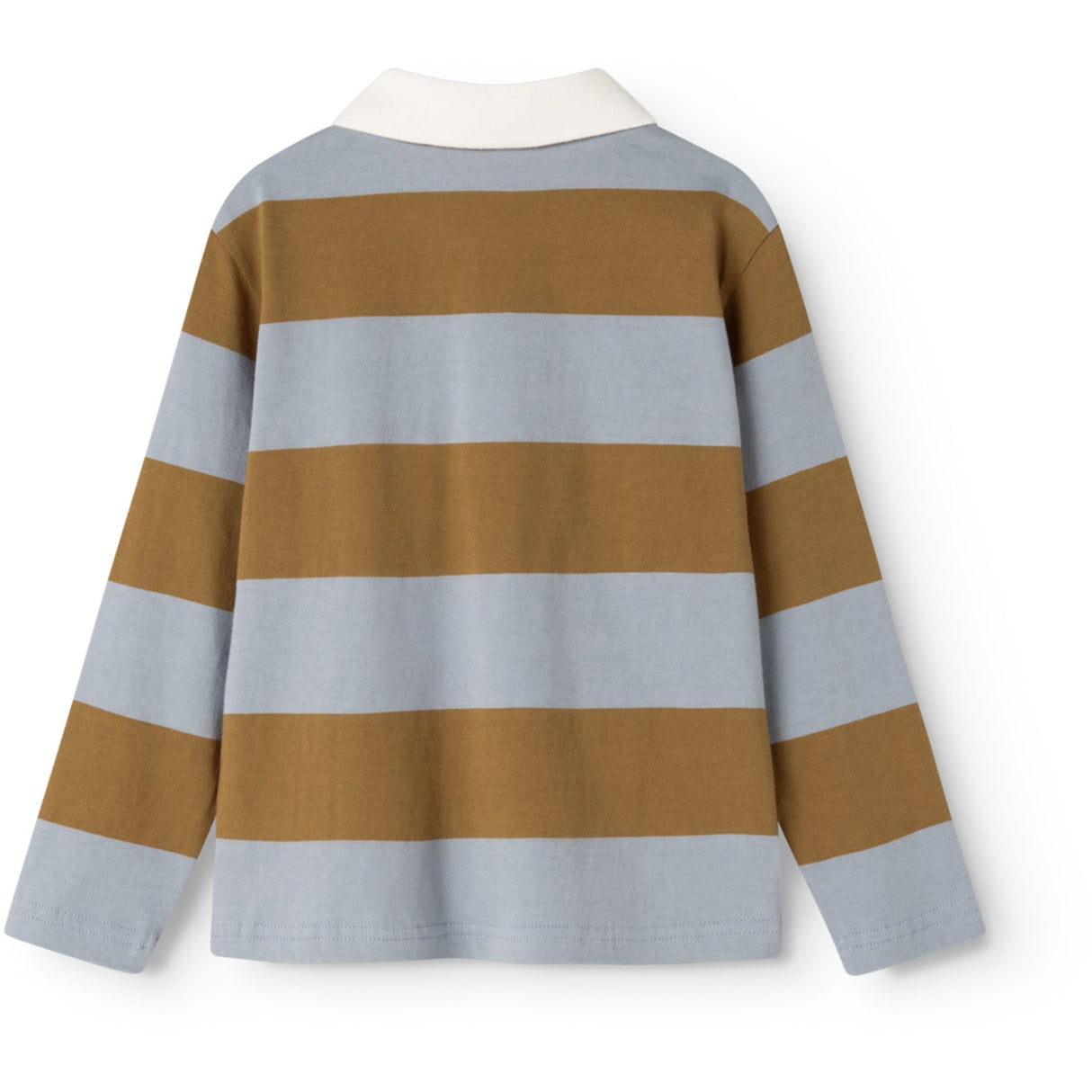 MarMar Cotton Jersey Monsoon Blue Stripe Tad Polo LS Blouse