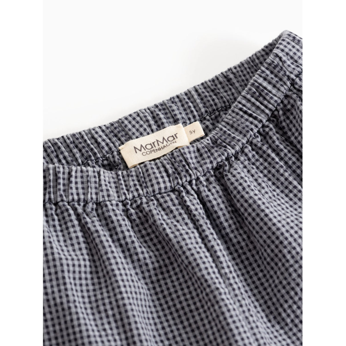 MarMar Cotton Seersucker Pigeon Blue Check Panto Pants