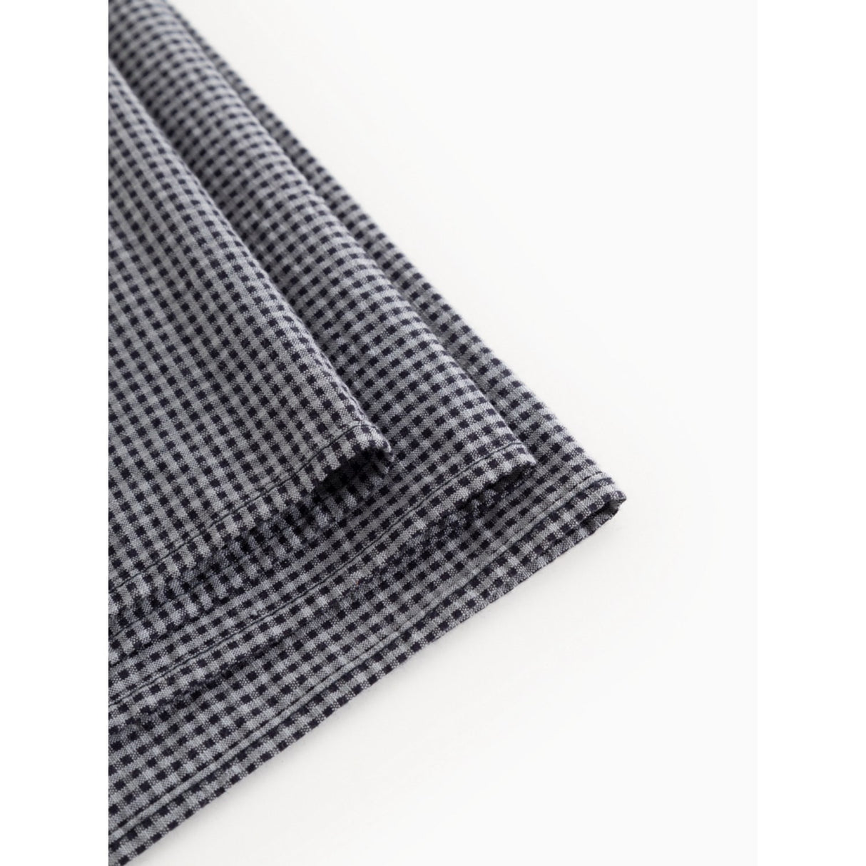 MarMar Cotton Seersucker Pigeon Blue Check Airo Scarf