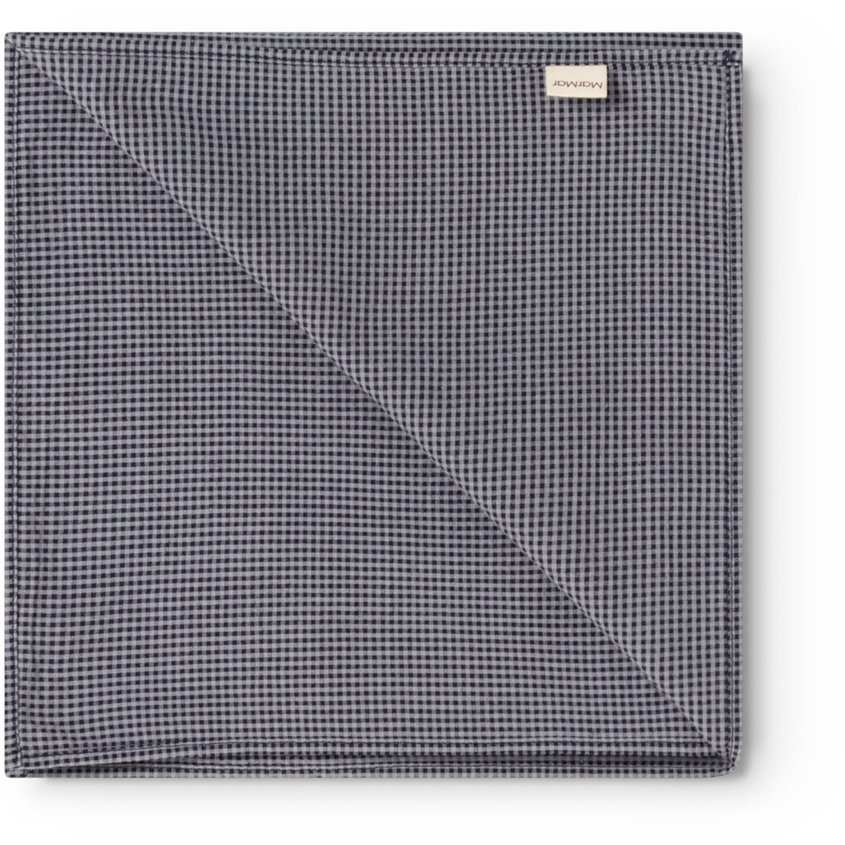 MarMar Cotton Seersucker Pigeon Blue Check Airo Scarf