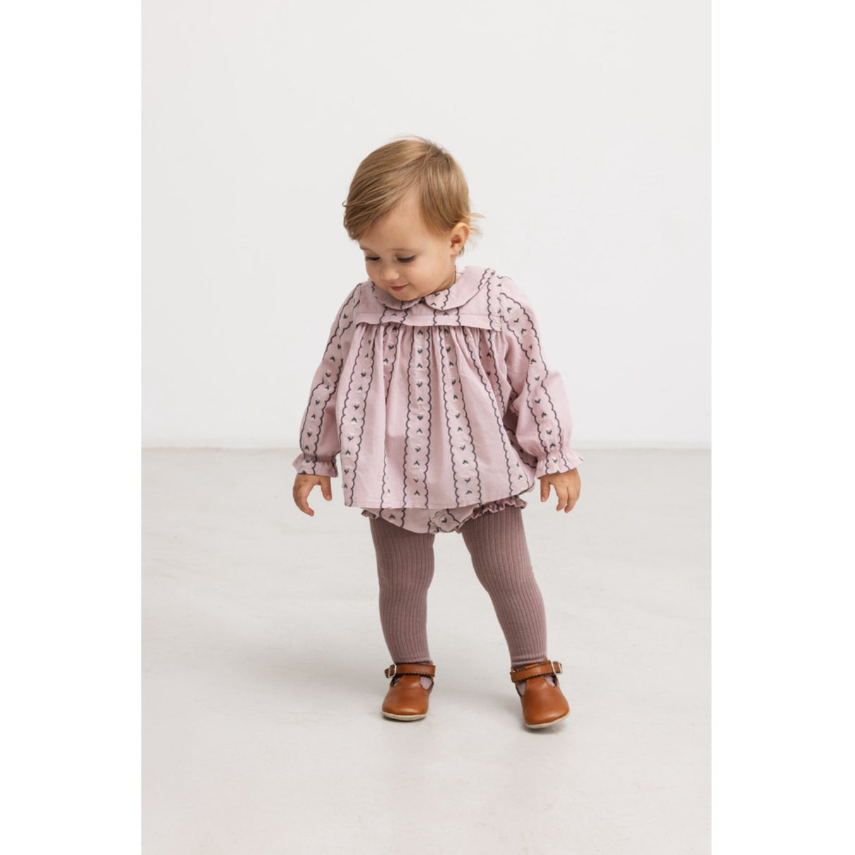 MarMar Light Embroidery Dusty Purple Bloom Tora Blouse
