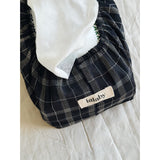 Lalaby Blue Check Wet Wipe Cover