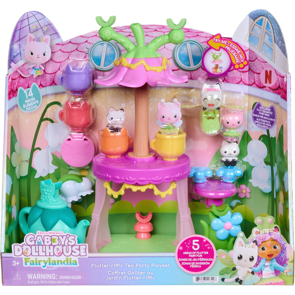 Gabby's Dollhouse Flutterriffic Te-Party Sæt