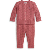 Ralph Lauren Baby Canvas Pink Jumper Set