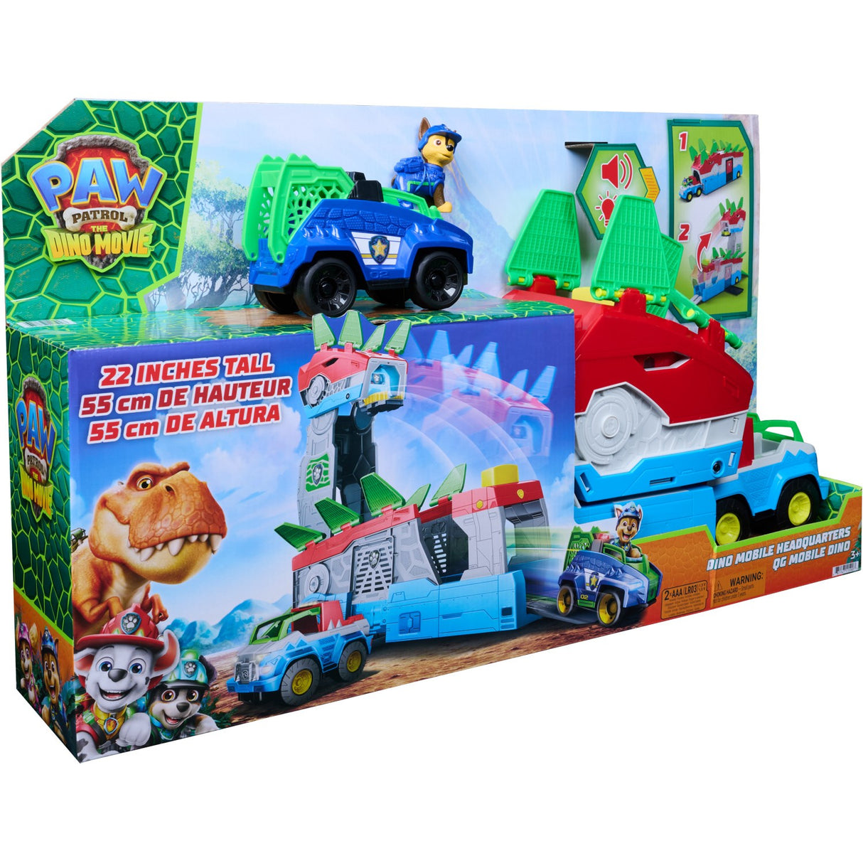Paw Patrol Movie 3 2i1 Dino Mobile Hovedkvarter