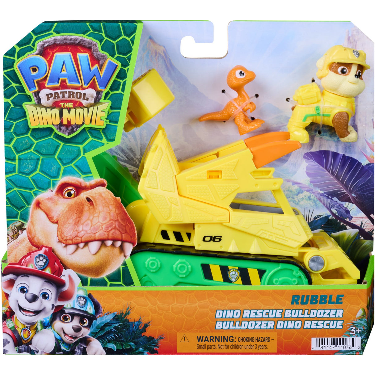 Paw Patrol Movie 3 Dino Tema Køretøj Rubble
