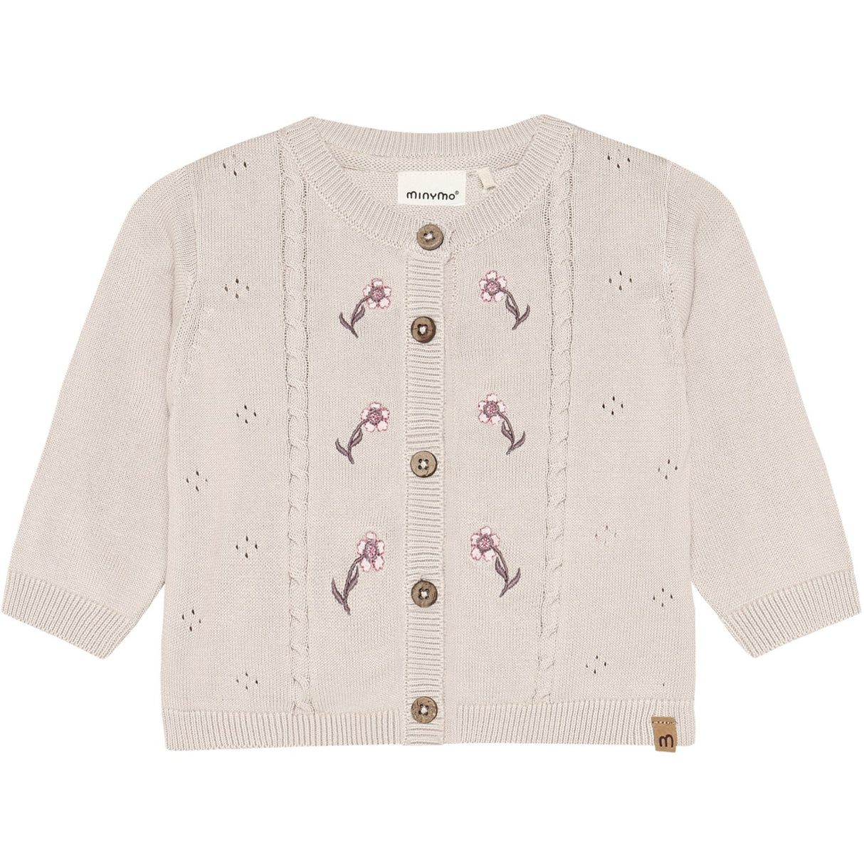 Minymo Pink Tint Cardigan Knit