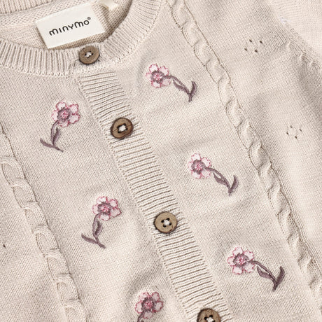 Minymo Pink Tint Cardigan Knit