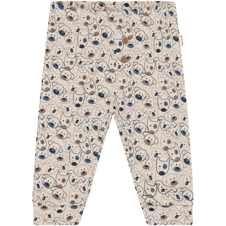 Minymo Beige Melange Pants Aop