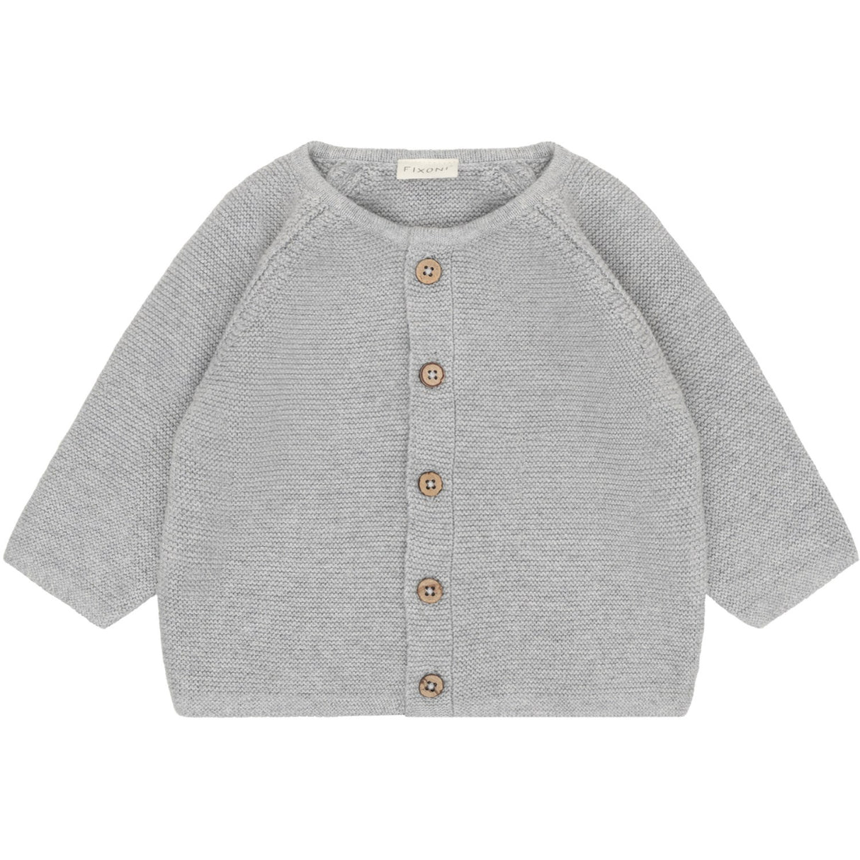 FIXONI Flint Gray Melange Cardigan Knit
