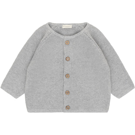 FIXONI Flint Gray Melange Cardigan Knit
