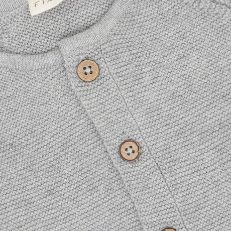 FIXONI Flint Gray Melange Cardigan Knit