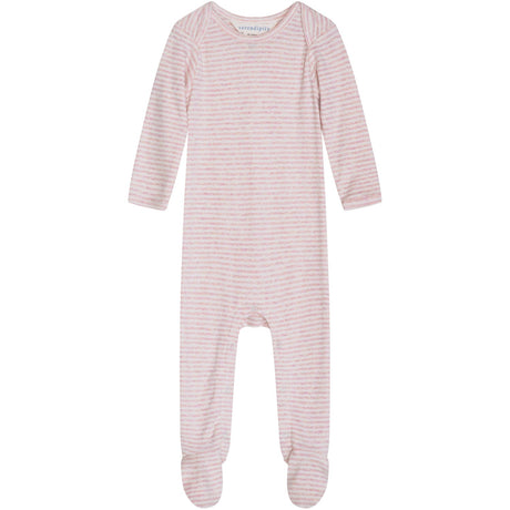 Serendipity Orchid/Offwhite Baby Suit Stripe