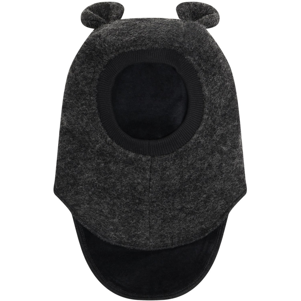 Huttelihut Dark Grey Melange Balaclava Ears Wool