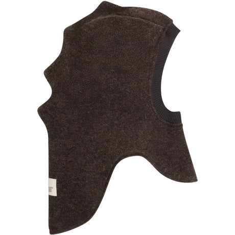 Huttelihut Dark Brown Melange Balaclava Triangles Wool