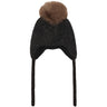 Huttelihut Dark Grey Melange Bonnet Wool Alpaca Pompom