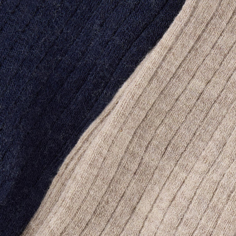 Huttelihut Dark Navy Wool Rib Stockings 2-Pack