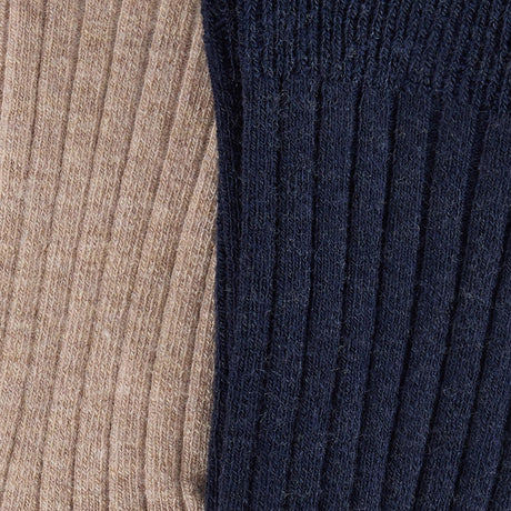 Huttelihut Dark Navy Wool Rib Socks 2-Pack