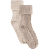 Huttelihut Camel Melange Wool Rib Socks 2-Pack