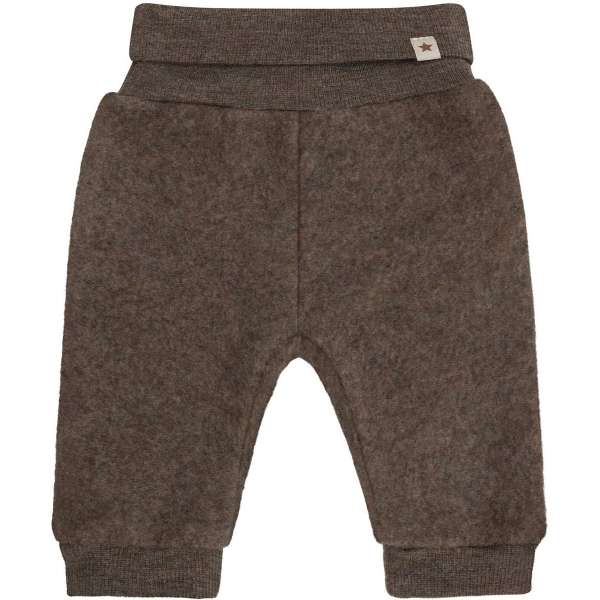 Huttelihut Brown Melange Pants Wool Fleece