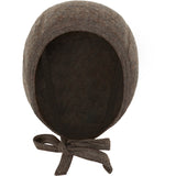 Huttelihut Brown Melange Bonnet Wool Fleece