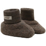 Huttelihut Brown Melange Footies Wool Fleece