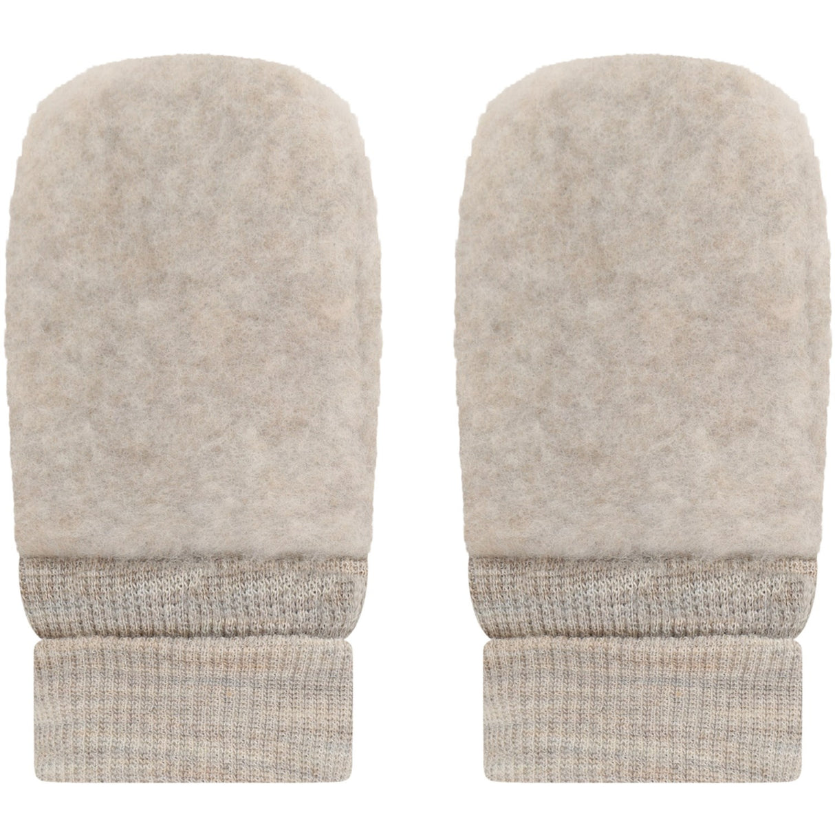 Huttelihut Camel Melange Mittens Wool Fleece