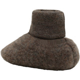 Huttelihut Brown Melange Footies Wool Fleece