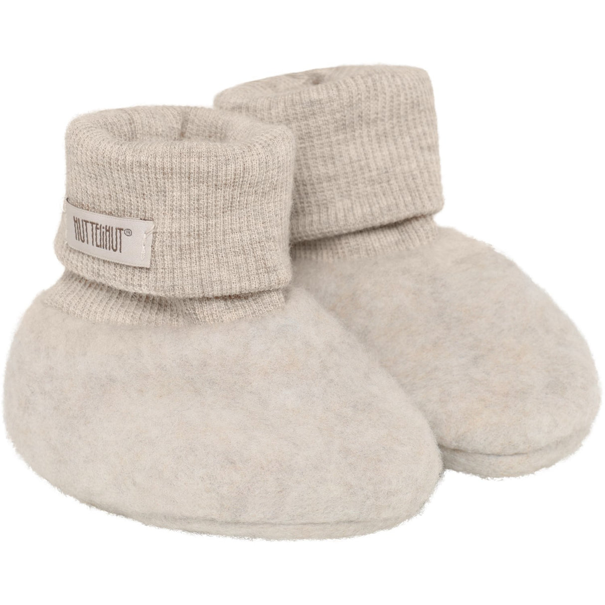 Huttelihut Camel Melange Footies Wool Fleece