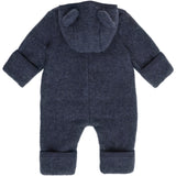 Huttelihut Ombre Blue Melange Pram Suit Ears Wool Fleece