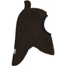 Huttelihut Dark Brown Melange Balaclava Ears Wool
