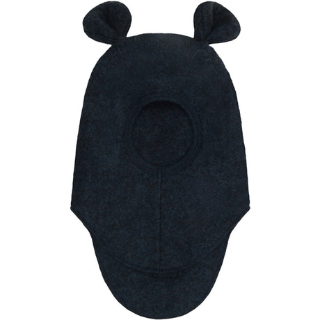 Huttelihut Navy Melange Balaclava Ears Wool Fleece